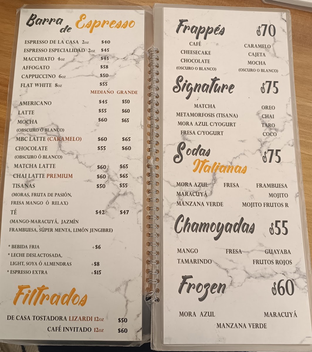 Mi Bendito Café MBC Menu - Image 2